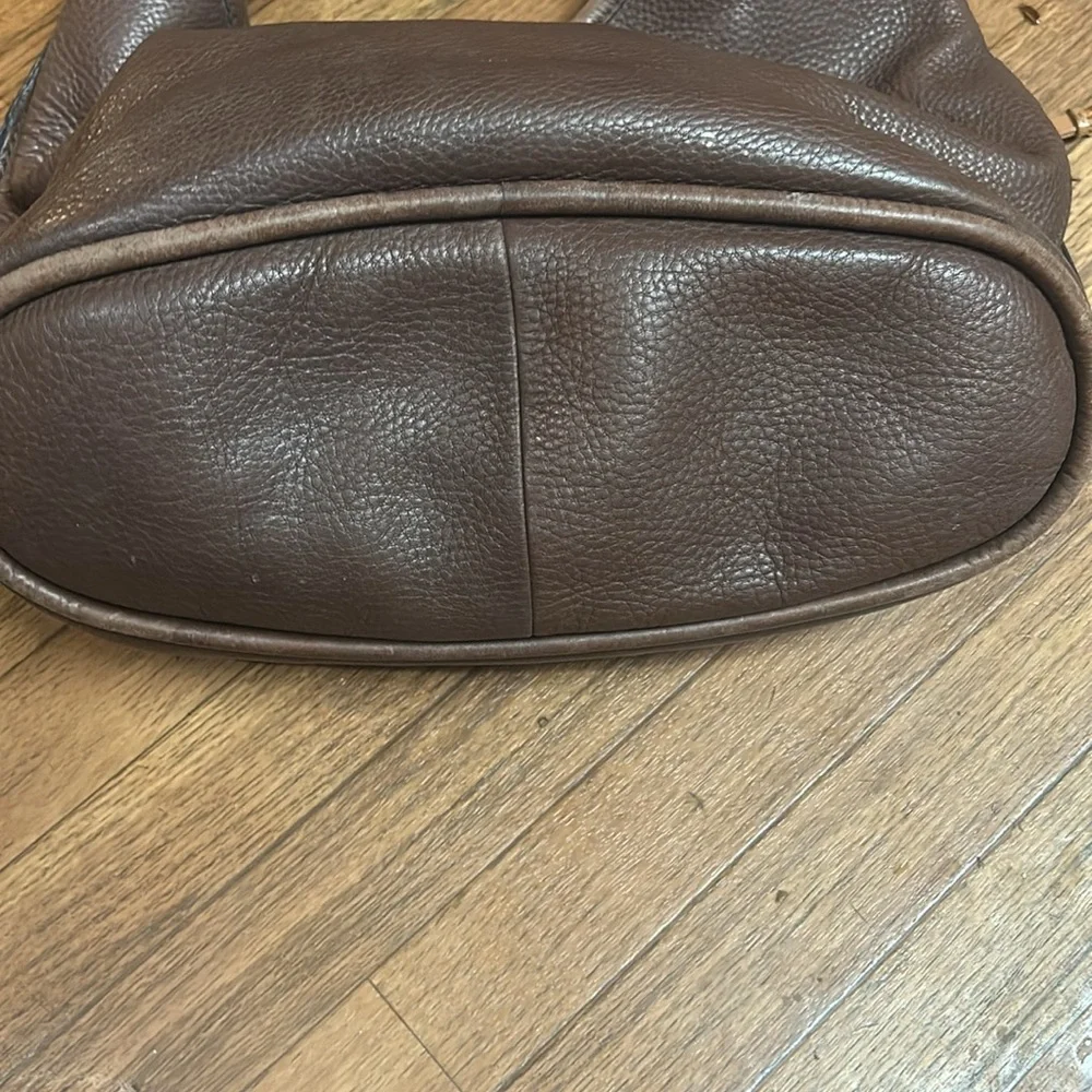 UGG Australia Brown Pebble Leather Hobo Handbag